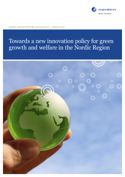 Towards a new innovation policy for green