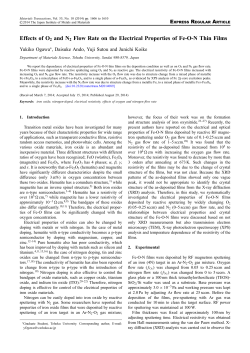 Effects of O2 and N2 Flow Rate on the Electrical Properties of Fe
