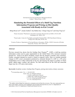 Simulating the Potential Effects of a Shelf-Tag Nutrition