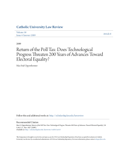 Return of the Poll Tax: Does Technological Progress Threaten 200