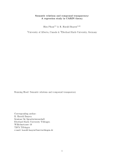 Semantic relations and compound transparency