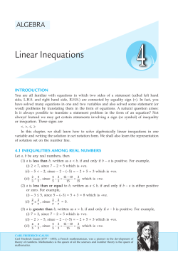 Linear Inequations