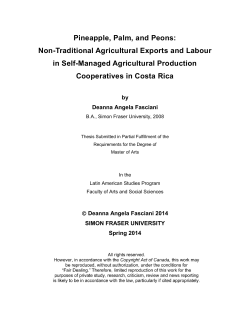 Pineapple, Palm, and Peons: Non-Traditional Agricultural Exports