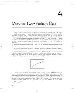4.1 (a) Since 2.54 cm 1 inch, inches are changed to centimeters by