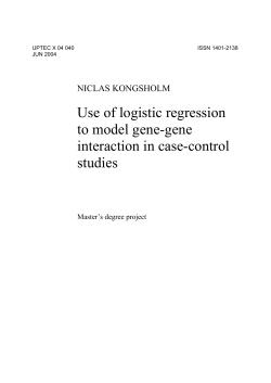 Use of logistic regression to model gene