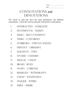 CONNOTATIONS and DENOTATIONS