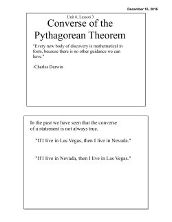 Converse of the Pythagorean Theorem