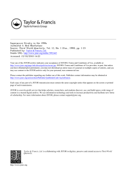 Superpower Rivalry in the 1990s