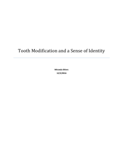 Tooth Modification and a Sense of Identity