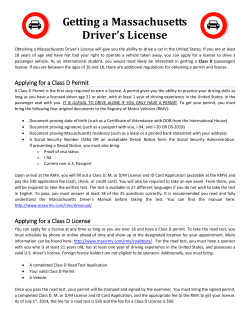 Getting a MA Driver`s License