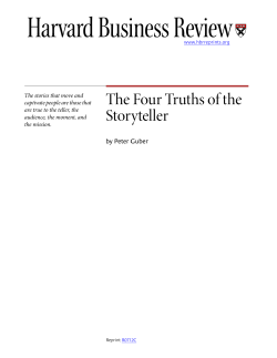 The Four Truths of the Storyteller