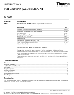 Rat Clusterin (CLU) ELISA Kit