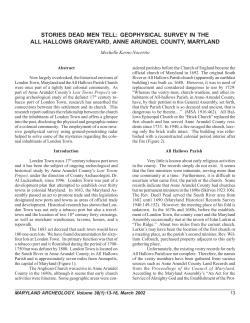 stories dead men tell: geophysical survey in the all hallows