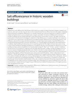 Salt efflorescence in historic wooden buildings