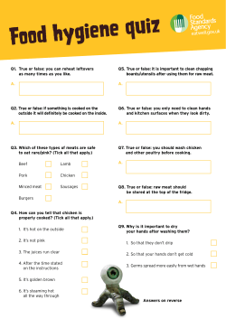 Food hygiene quiz