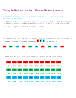 Finding the Next term in a third difference Sequence (serajian Asl)