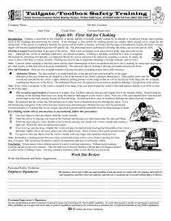 1st Aid for Choking - LP Management Services