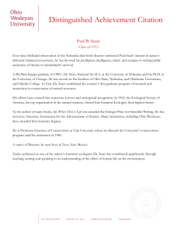 Paul Bigelow Sears - Ohio Wesleyan University