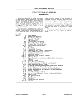 CONSTITUTION OF OREGON