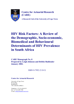 HIV Risk Factors: A Review of the Demographic