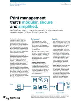 Print management that`s modular, secure and simplified.