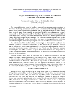 Pages from the history of the Crimea, the Ukraine, Caucasia, Poland