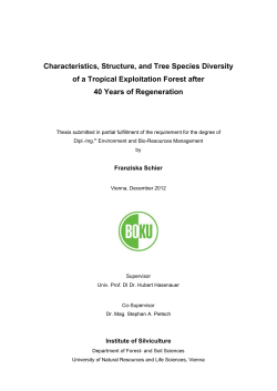 Characteristics, Structure, and Tree Species Diversity of a Tropical
