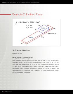 Example 2: Inclined Plane