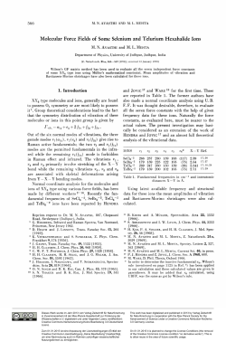 Molecular Force Fields of Some Selenium and Telurium Hexahalide