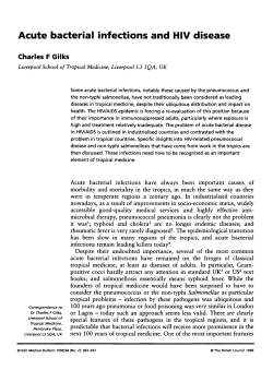 Acute bacterial infections and HIV disease