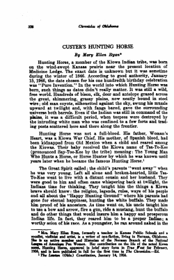 custer`s hunting horse - Oklahoma State University