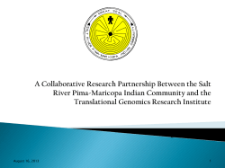 A Collaborative Research Partnership Between the Salt River Pima