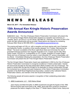 newsrelease - City of Dubuque