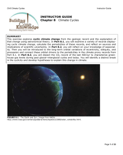 INSTRUCTOR GUIDE Chapter 8 Climate Cycles
