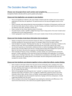 The Outsiders Novel Projects