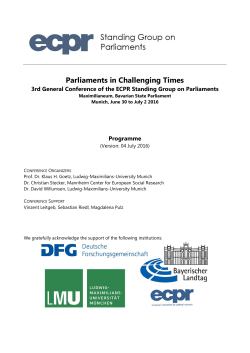 Parliaments in Challenging Times