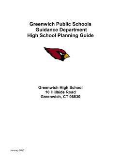 GHS Planning Guide - Greenwich Public Schools