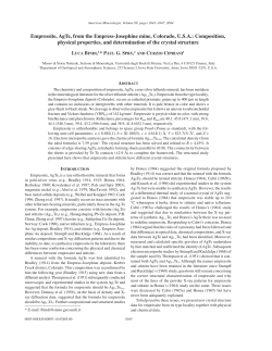 Empressite, AgTe, from the Empress Josephine mine