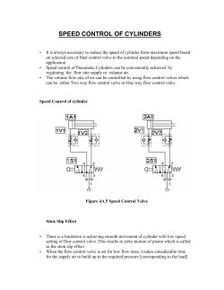 SPEED CONTROL OF CYLINDERS
