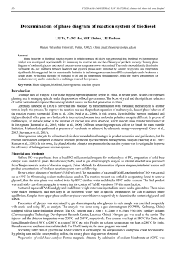 Determination of phase diagram of reaction system