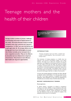 Population Trends 93 Autumn 1998