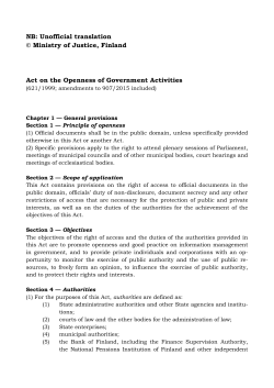Act on the Openness of Government Activities