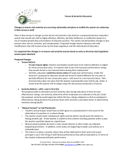 Changes to tenure and seniority are occurring nationwide
