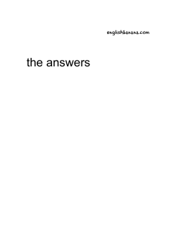 the answers - EnglishBanana