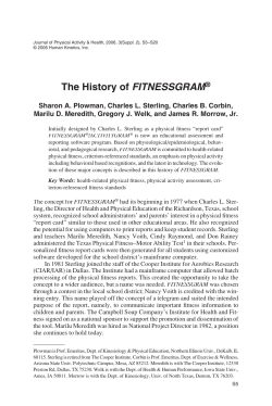 The History of FITNESSGRAM