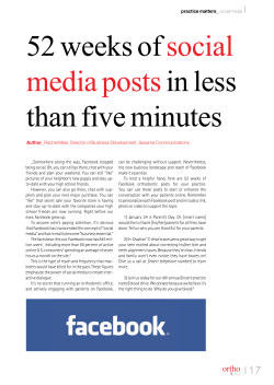 52 weeks of social media posts in less than five minutes