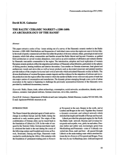 David R.M. Gaimster THE BALTIC CERAMIC MARKET c.1200