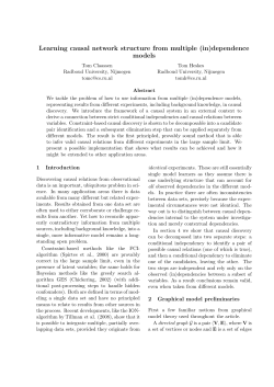 Learning causal network structure from multiple (in)dependence