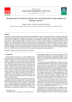 Storage system for electricity obtained from wind power plants using