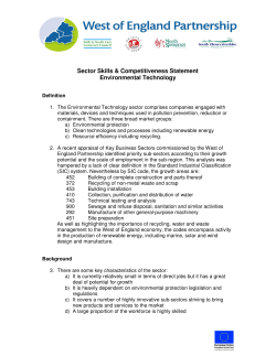 Environmental Technology - West of England Partnership